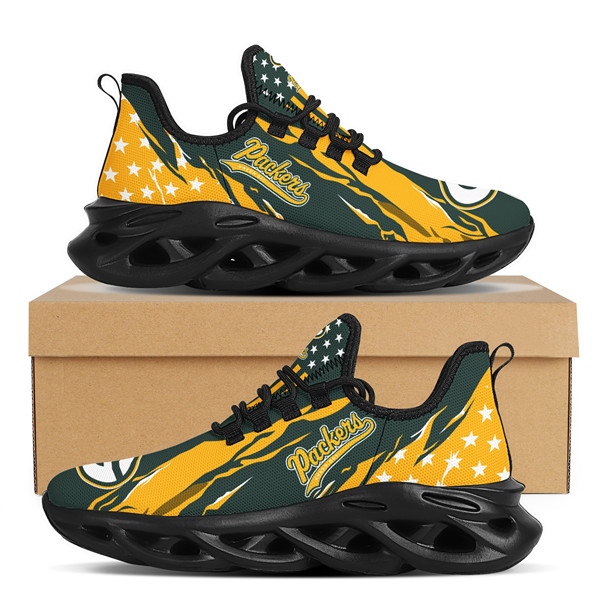 Men's Green Bay Packers Flex Control Sneakers 001 Men's Green Bay Packers Flex Control Sneakers 001